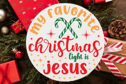 My Favorite Christmas Light Is Jusus SVG Angelina750 