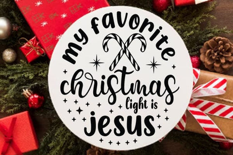 My Favorite Christmas Light Is Jusus SVG Angelina750 