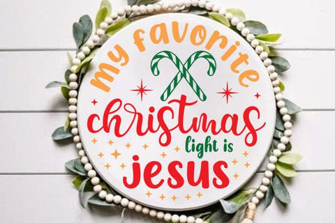 My Favorite Christmas Light Is Jusus SVG Angelina750 