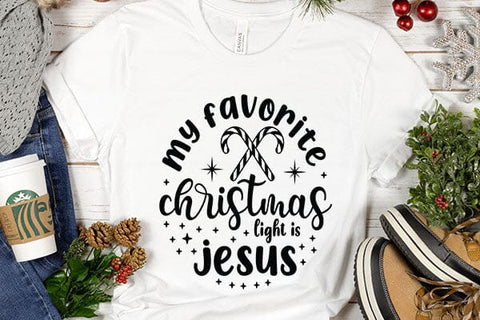 My Favorite Christmas Light Is Jusus SVG Angelina750 