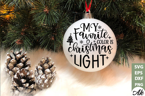 My favorite color is Christmas light Round Sign SVG akazaddesign 