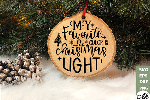 My favorite color is Christmas light Round Sign SVG akazaddesign 