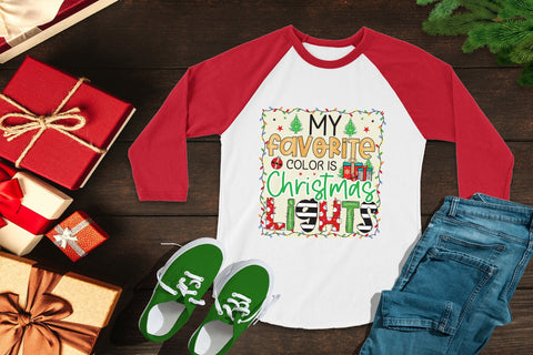 My Favorite Color is Christmas Lights Funny PNG Sublimation CraftLabSVG 