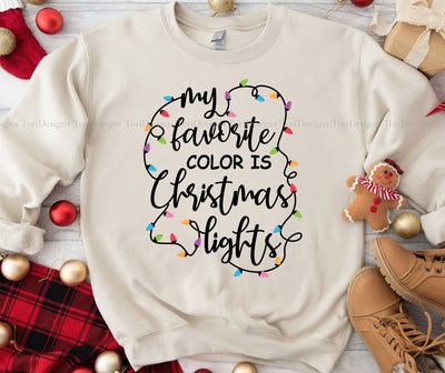 My favorite color is Christmas lights PNG Sublimation Design Sublimation ToriDesigns 