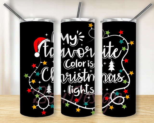 My Favorite Color Is Christmas Lights, Sting Lights, Christmas Tumbler, Christmas tumbler Wrap Png, Christmas 20oz Tumbler Christmas Wrap PNG Download Sublimation BouDesign 