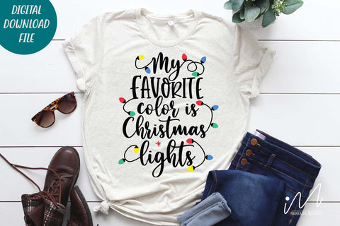 My favorite color is Christmas lights Svg, Christmas lights shirt, funny Christmas svg,Christmas color svg, Christmas color svg,Holiday svg SVG Isabella Machell 