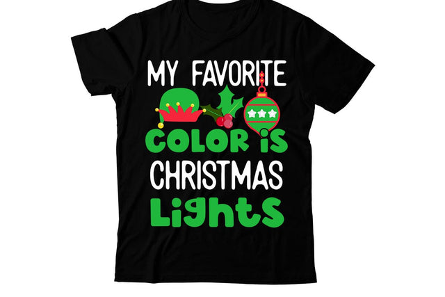 My Favorite Color is Christmas Lights SVG Cut File ,My Favorite Color is Christmas Lights SVG Design, My Favorite Color is Christmas Lights Sublimation PNG SVG BlackCatsMedia 
