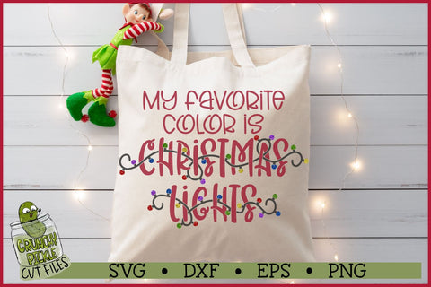 My Favorite Color is Christmas Lights SVG File SVG Crunchy Pickle 
