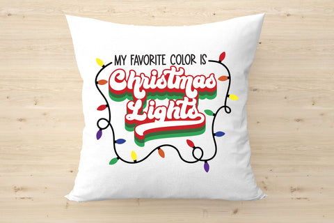 My Favorite Color is Christmas Lights SVG SVG Style and Stencil 