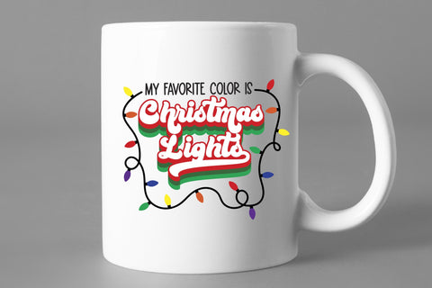 My Favorite Color is Christmas Lights SVG SVG Style and Stencil 