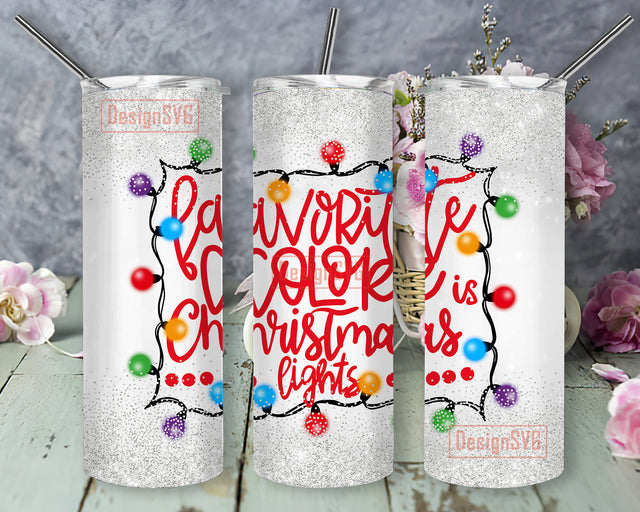 My Favorite Color Is Christmas Lights Tumbler Png, Christmas Lights Design Tumbler, Christmas Sublimation Design, Christmas Glitter Tumbler Wrap, Digital Download Sublimation DesignSVG 