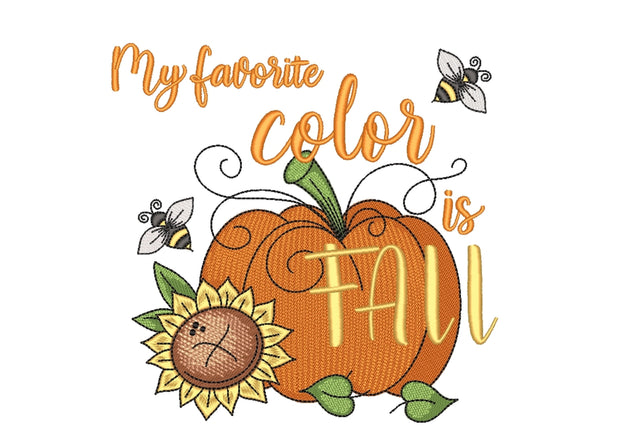 My Favorite Color is Fall Embroidery Design Embroidery/Applique DESIGNS Nino Nadaraia 