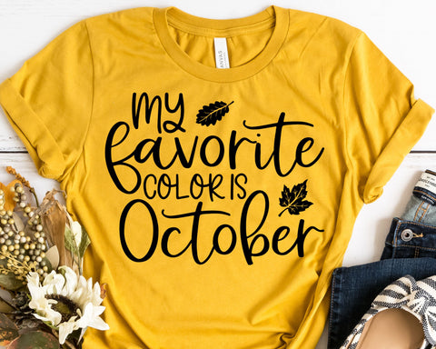 My Favorite Color is October Fall SVG SVG She Shed Craft Store 