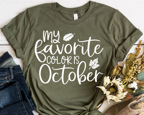 My Favorite Color is October Fall SVG SVG She Shed Craft Store 