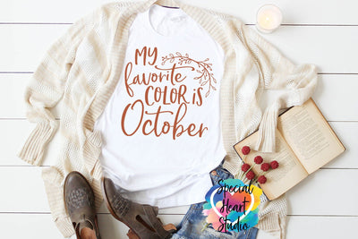 My Favorite Color Is October SVG Special Heart Studio 