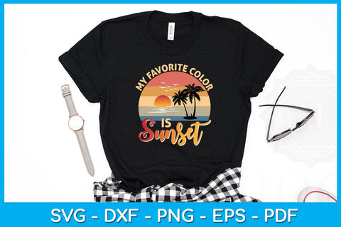 My Favorite Color Is Sunset Sublimation Printable File Sublimation Creativedesigntee 