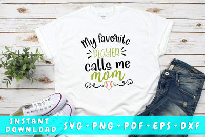 My Favorite Softball Player Calls Me Mom SVG SVG HappyDesignStudio 