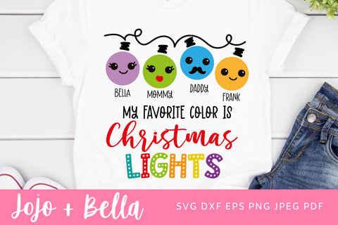 my favourite color is christmas lights svg, family christmas shirts svg, ugly christmas sweater svg, christmas bundle svg, christmas tshirt svg, christmas monogram svg, christmas svg for boys, SVG Jojo&Bella 