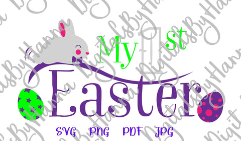 My First 1st Easter Baby Boy Print & Cut SVG Digitals by Hanna 