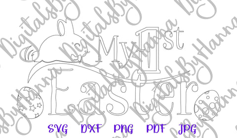 My First 1st Easter Baby Boy Print & Cut SVG Digitals by Hanna 
