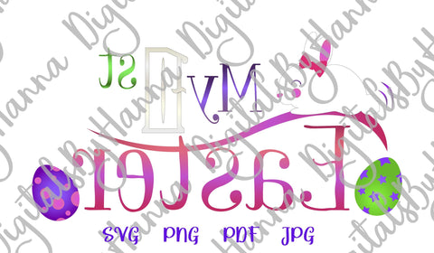 My First 1st Easter Baby Girl Print & Cut SVG Digitals by Hanna 