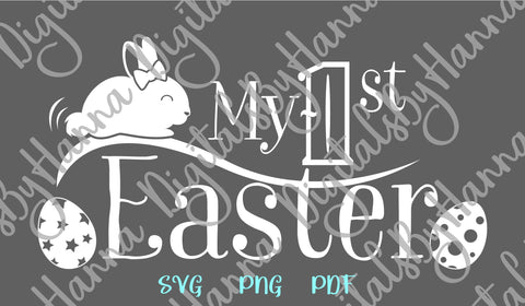 My First 1st Easter Baby Girl Print & Cut SVG Digitals by Hanna 