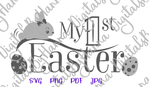 My First 1st Easter Baby Girl Print & Cut SVG Digitals by Hanna 