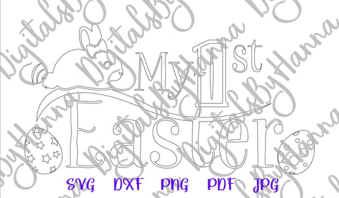 My First 1st Easter Baby Girl Print & Cut SVG Digitals by Hanna 