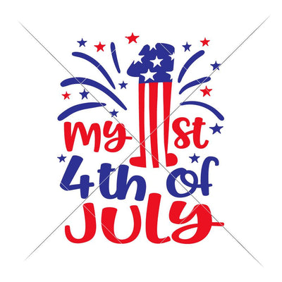 My first 4th of July - Baby Shirt Bodysuit USA America Patriotic SVG Chameleon Cuttables 