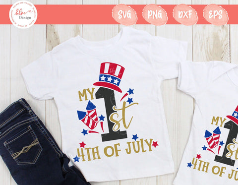 My First 4th Of July - Hat / 1st 4th Of July SVG Elsie Loves Design 