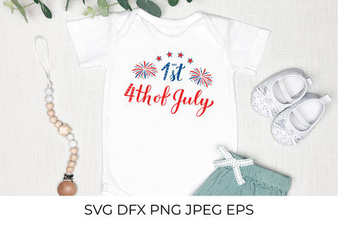 My First 4th of July lettering. Funny Independence Day quote. SVG LaBelezoka 