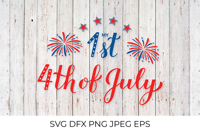 My First 4th of July lettering. Funny Independence Day quote. SVG LaBelezoka 