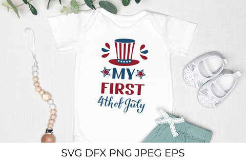 My First 4th of July lettering. Funny Independence Day quote SVG SVG LaBelezoka 