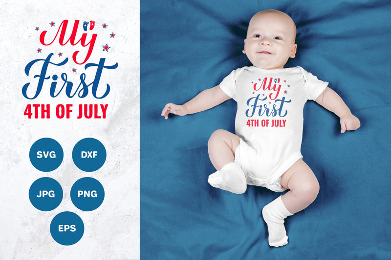 My First 4th of July SVG. 1st Independence Day quote for kids SVG LaBelezoka 