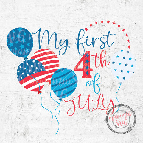 My First 4th Of July Svg, Baby's First Svg, My First 4th, Baby 4th Of July Svg, Baby Patriotic SVG MaiamiiiSVG 