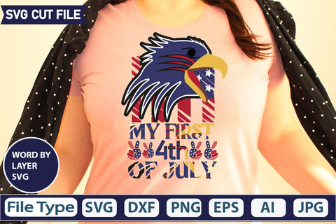 My First 4th Of July SVG Cut File SVGs quotes-and-sayings food-drink mini-bundles print-cut on-sale Clipart Clip Art Sublimation or Vinyl Shirt Design SVG DesignPlante 503 