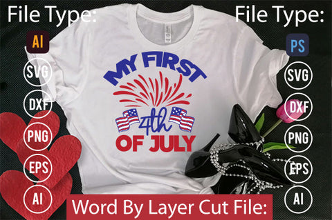My First 4th Of July Svg Cut File,SVG Patriotic Fighter Pilot Aviator Sunglasses Stars Stripes Clipart Clip Art Sublimation or Vinyl Shirt Design SVG DesignPlante 503 