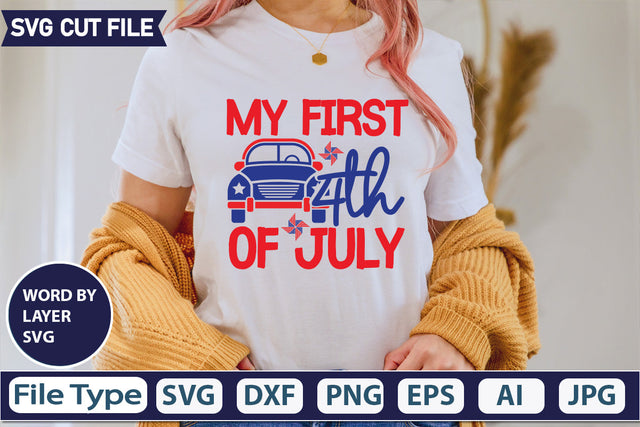 My First 4th Of July Svg Cut File,SVGs,quotes-and-sayings,food-drink,mini-bundles,print-cut,on-sale, SVG DesignPlante 503 