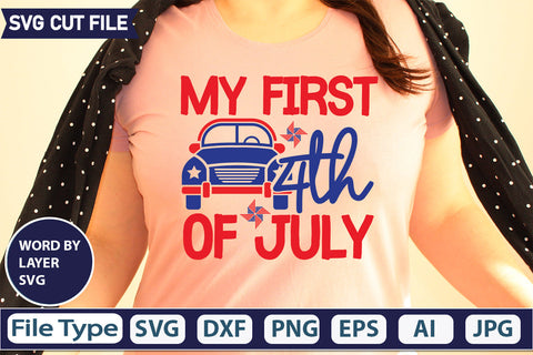 My First 4th Of July Svg Cut File,SVGs,quotes-and-sayings,food-drink,mini-bundles,print-cut,on-sale, SVG DesignPlante 503 
