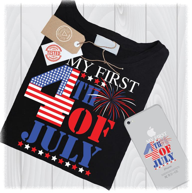 My First 4th of July SVG Files Baby Patriotic America Designs - First Fourth of July SVG - 4th of July Cut File - SVG Files for Silhouette SVG My Sew Cute Boutique 