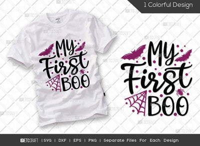 My First Boo SVG Cut File | First Halloween Svg | Baby Halloween Svg | Boo Svg | Holiday Svg | Halloween Svg | Funny Halloween Quote SVG ETC Craft 