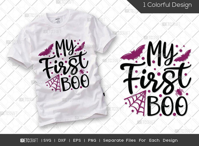 My First Boo SVG Cut File | First Halloween Svg | Baby Halloween Svg | Boo Svg | Holiday Svg | Halloween Svg | Funny Halloween Quote SVG ETC Craft 