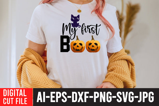 My First Boo SVG Design SVG BlackCatsMedia 
