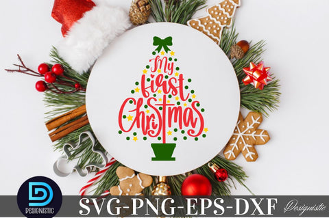 My first christmas, Christmas SVG SVG DESIGNISTIC 