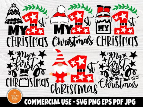 My First Christmas SVG Bundle, 1st Christmas Shirt SVG TonisArtStudio 