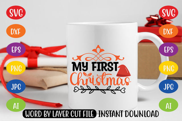 My First Christmas SVG CUT FILE SVG MStudio 