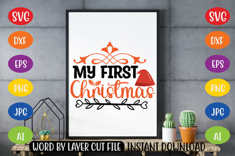 My First Christmas SVG CUT FILE SVG MStudio 