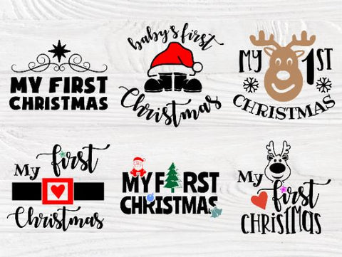 My first christmas SVG | Svg bundle | My 1st christmas | Christmas svg | Cricut and silhouette cut files | Cutting files | Svg designs SVG TonisArtStudio 