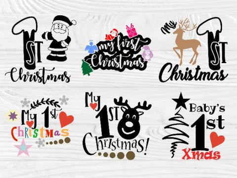 My first christmas SVG | Svg bundle | My 1st christmas | Christmas svg | Cricut and silhouette cut files | Cutting files | Svg designs SVG TonisArtStudio 