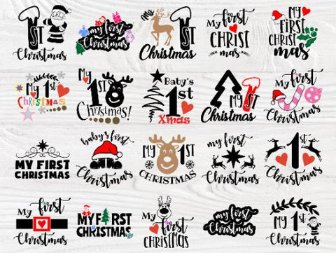 My first christmas SVG | Svg bundle | My 1st christmas | Christmas svg | Cricut and silhouette cut files | Cutting files | Svg designs SVG TonisArtStudio 